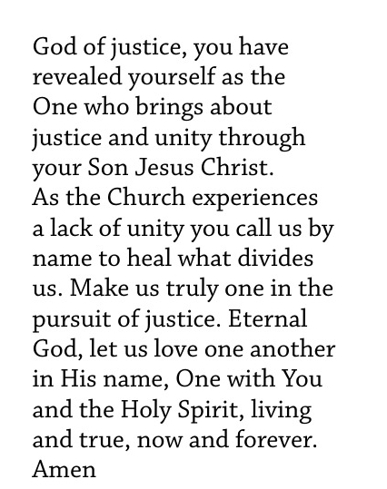 2019 Week of Prayer for Christian Unity Prayer Card
